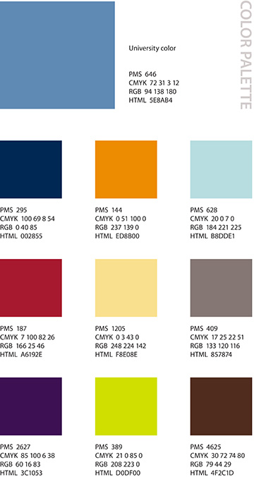 Visual Ideny Branding Toolkit University Color Palette