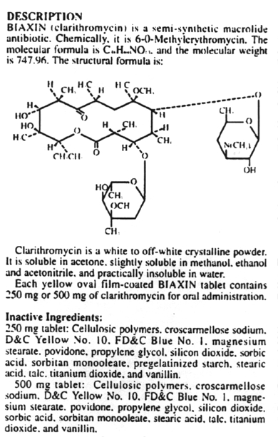 Description of Biaxin
