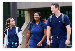 Students walking
