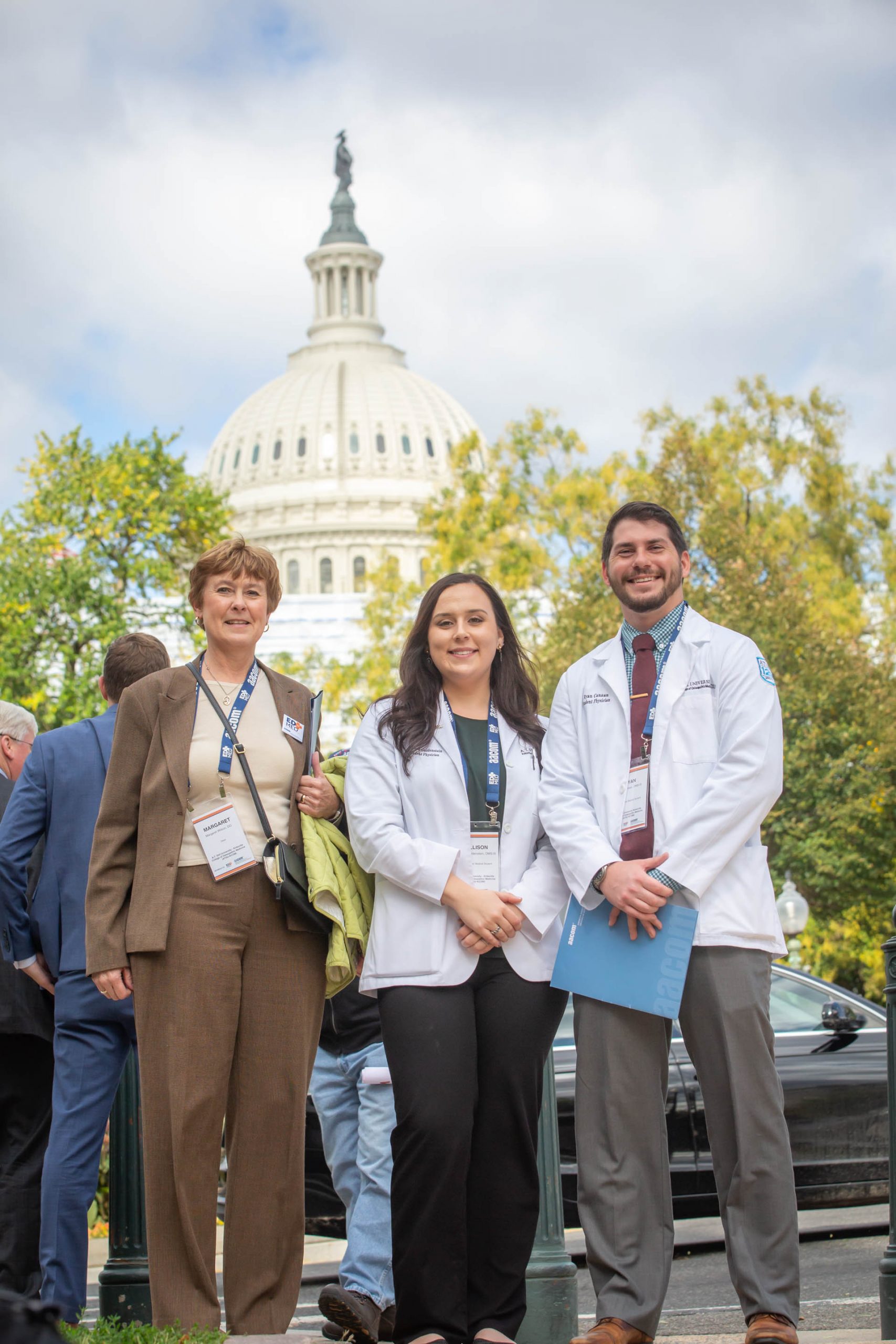 Dean Wilson and Fellows Allison Goldenstein and Ryan Canaan attend COM day in Washington D.C.