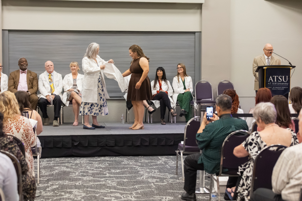 ATSU-ASHS honors Audiology, OTD, and DPT students with white coat ceremonies