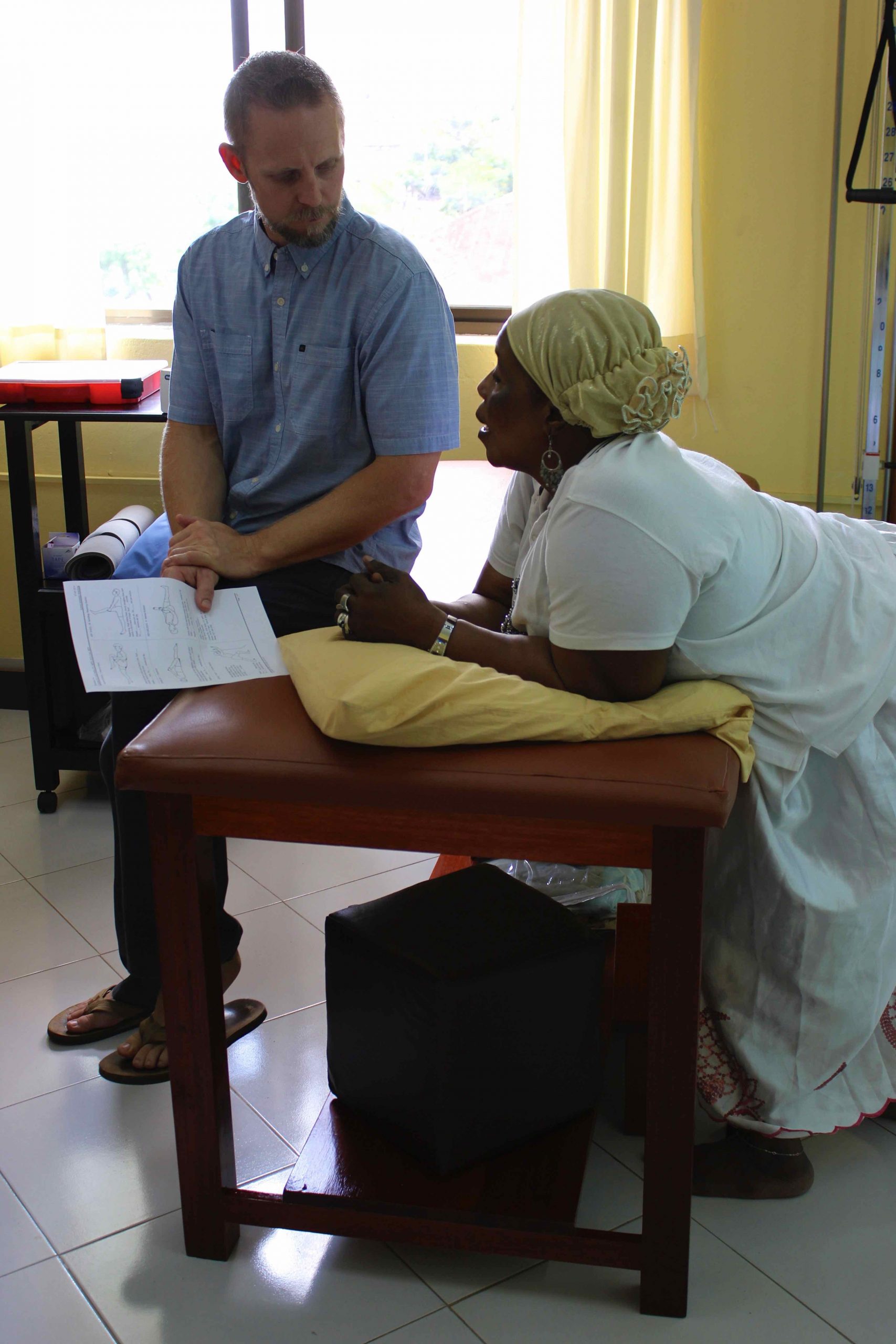 At his clinic in Tanzania, Dr. Salley helps his patients regain health and mobility.