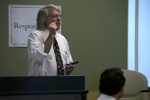 Dr. McMullen gives a presentation during 2017 Assessment Week
