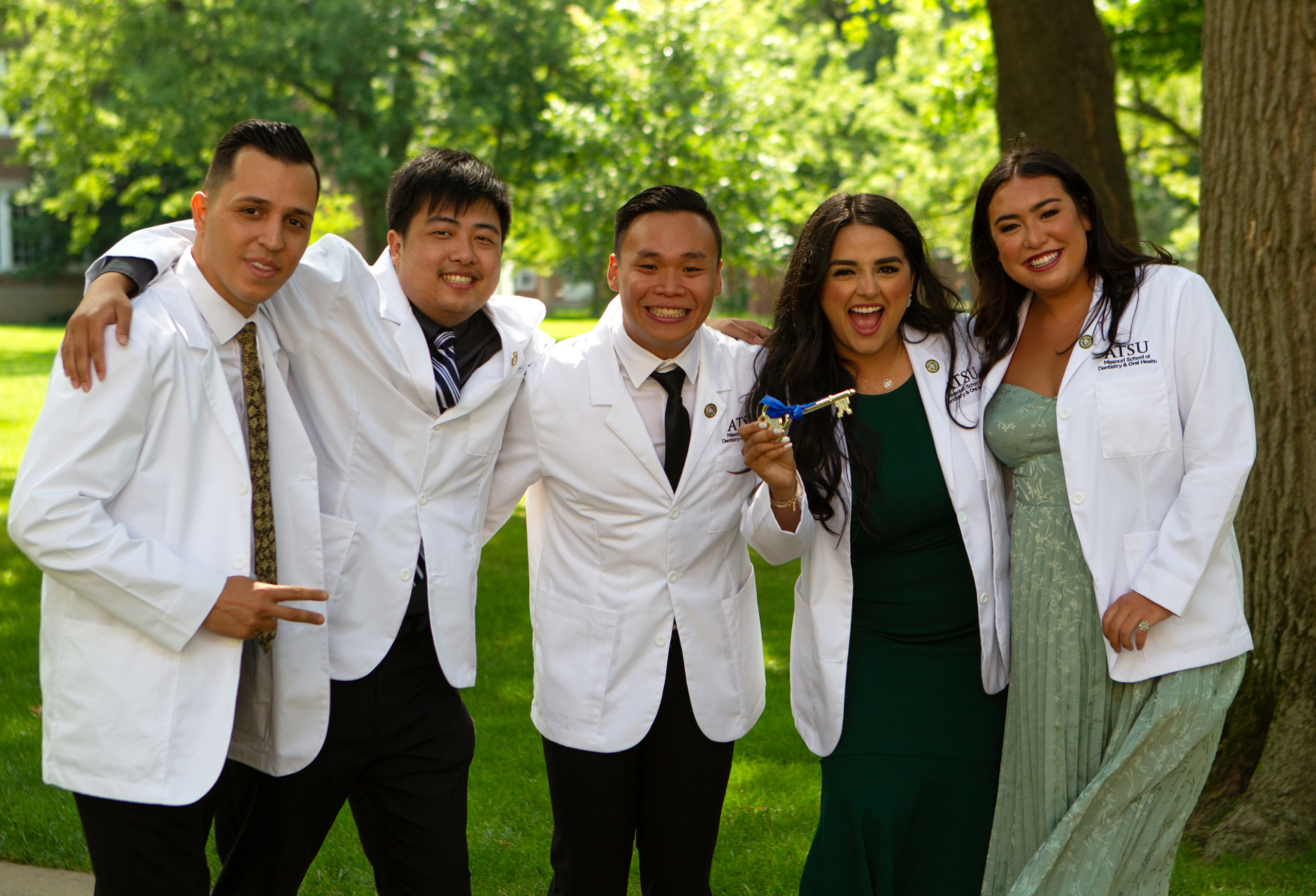 ATSU-MOSDOH students pose for a photo following their White Coat Ceremony.