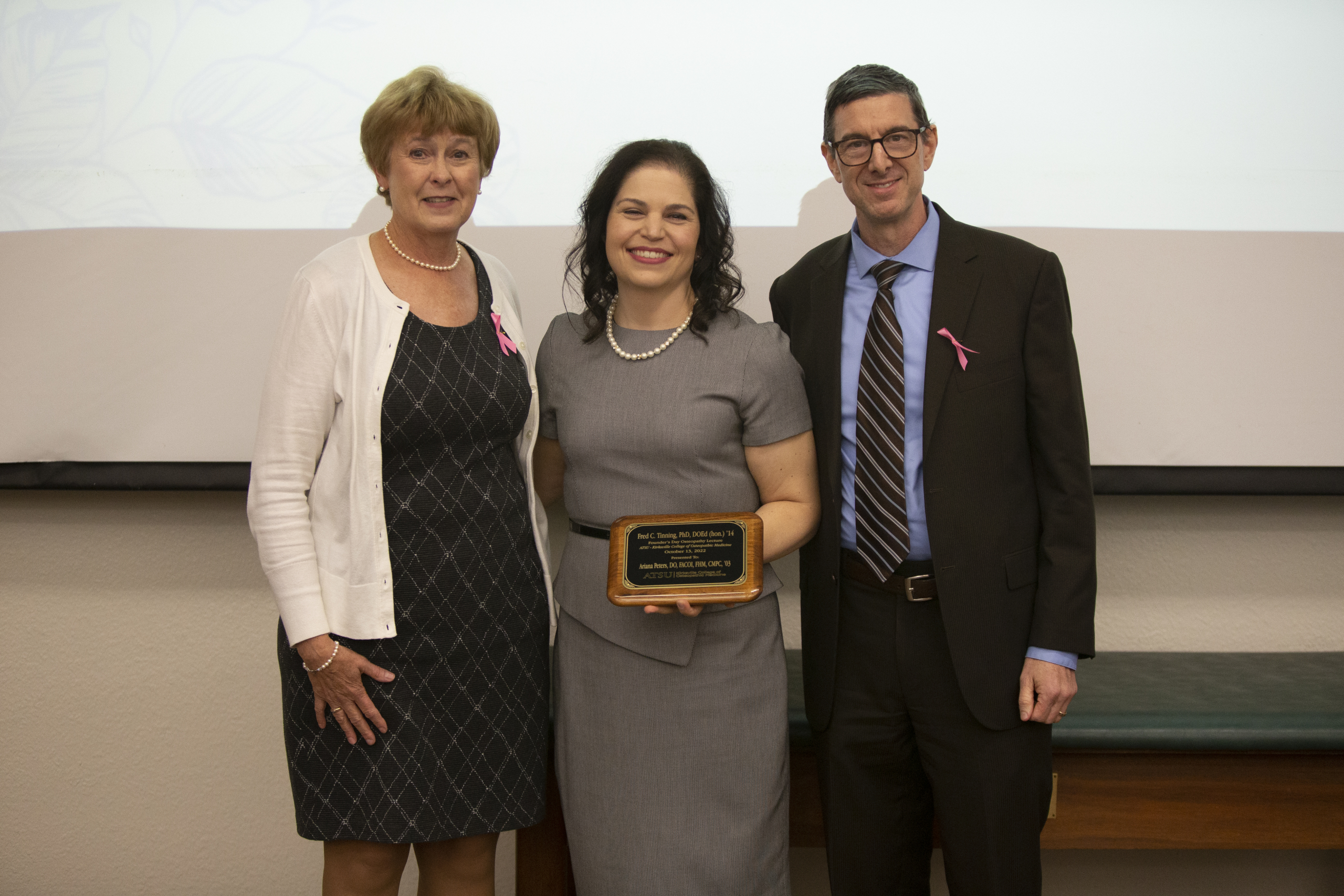 Dr. Wilson, Dr. Peters, and Dr. Kirsch pose for a photograph