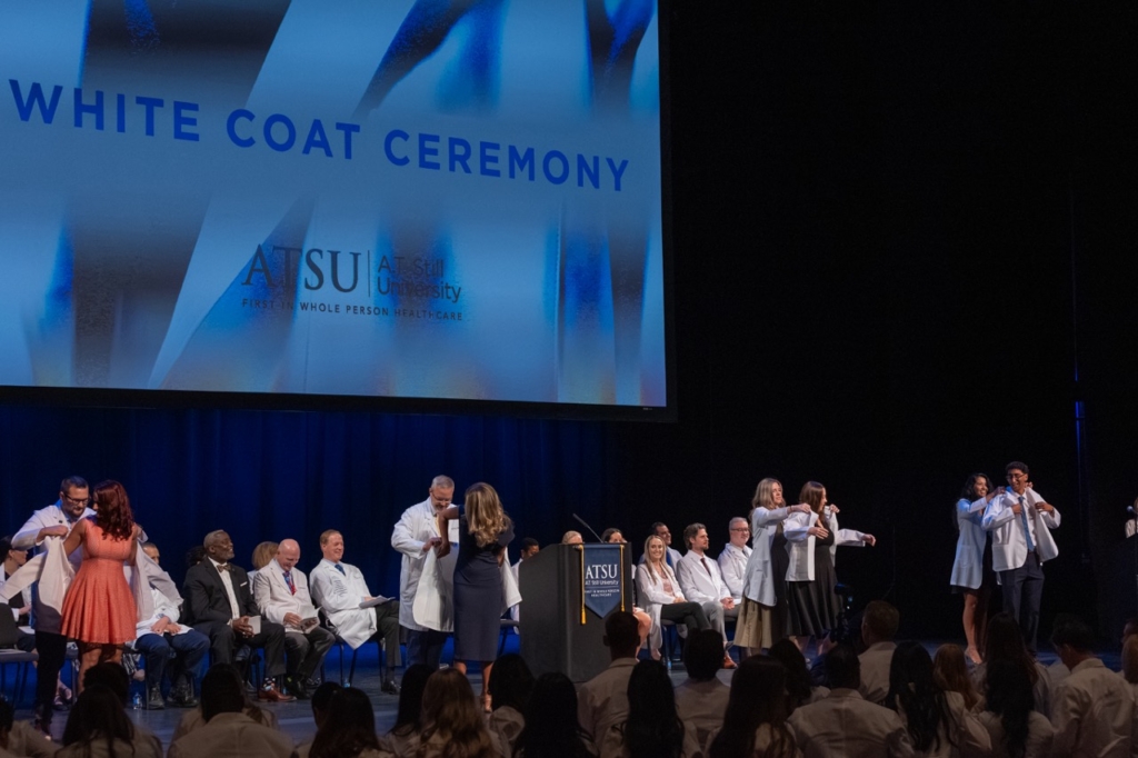 ATSU-ASHS PA program holds White Coat Ceremony, welcoming 100 new students