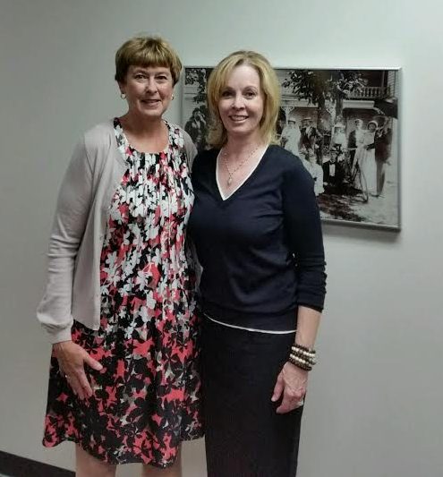 Dr. Wilson (left) welcomed  Dr. Fitch (right) and others to ATSU's Kirksville campus 