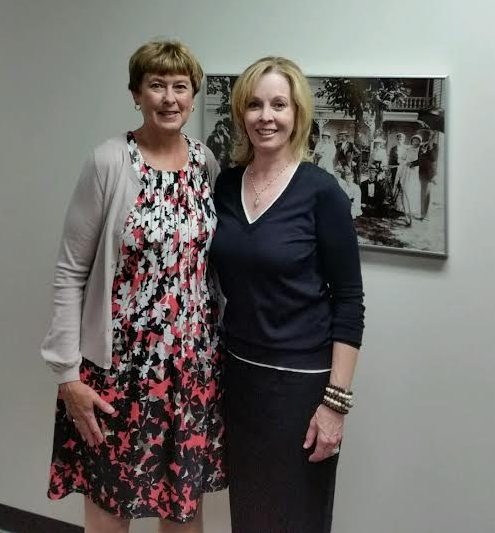 Dr. Wilson (left) welcomed Dr. Fitch (right) and others to ATSU's Kirksville campus