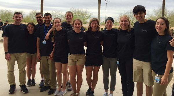group of high school students with ATSU athletic training students
