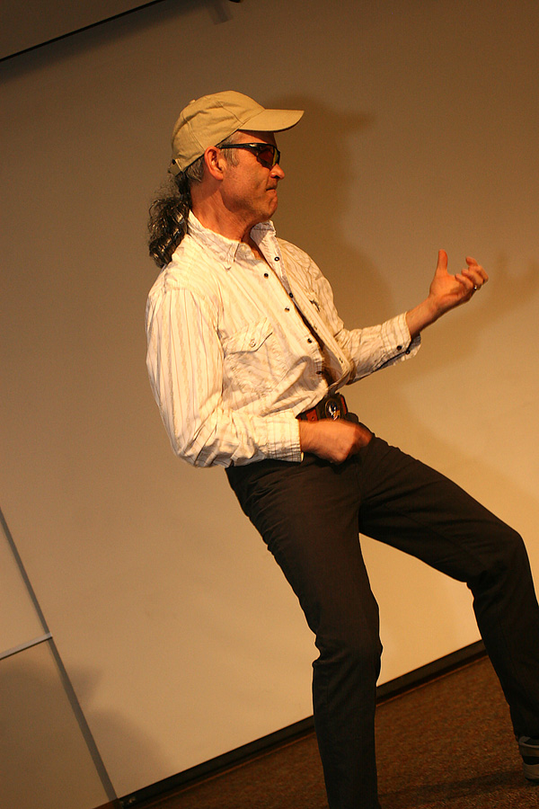 Dr. Brian Degenhardt play air guitar