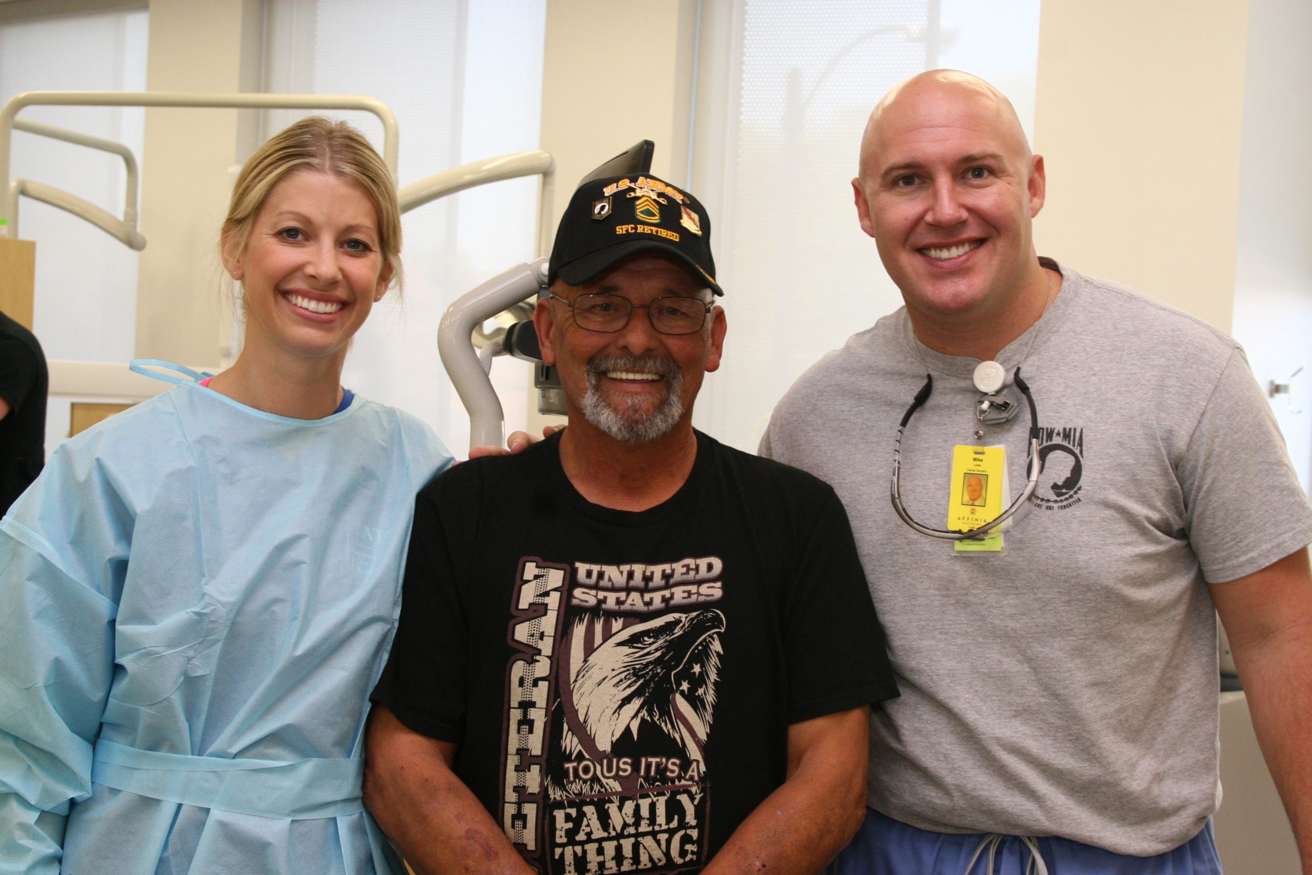 dental students with veteran