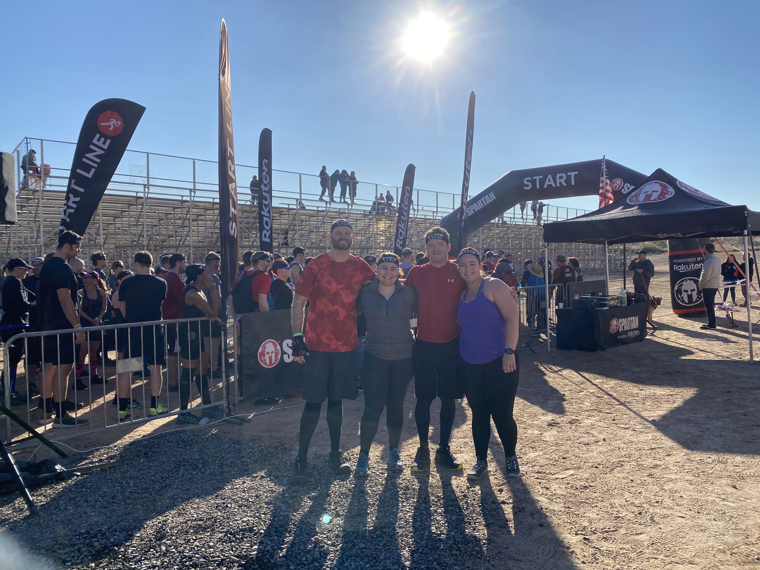 Athletic training students at a Spartan race