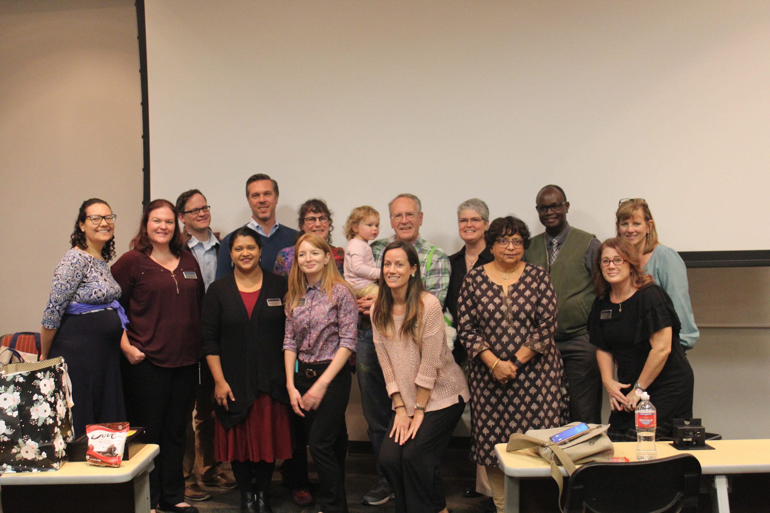 faculty and staff at Dr. Diamant's last pediatrics lecture