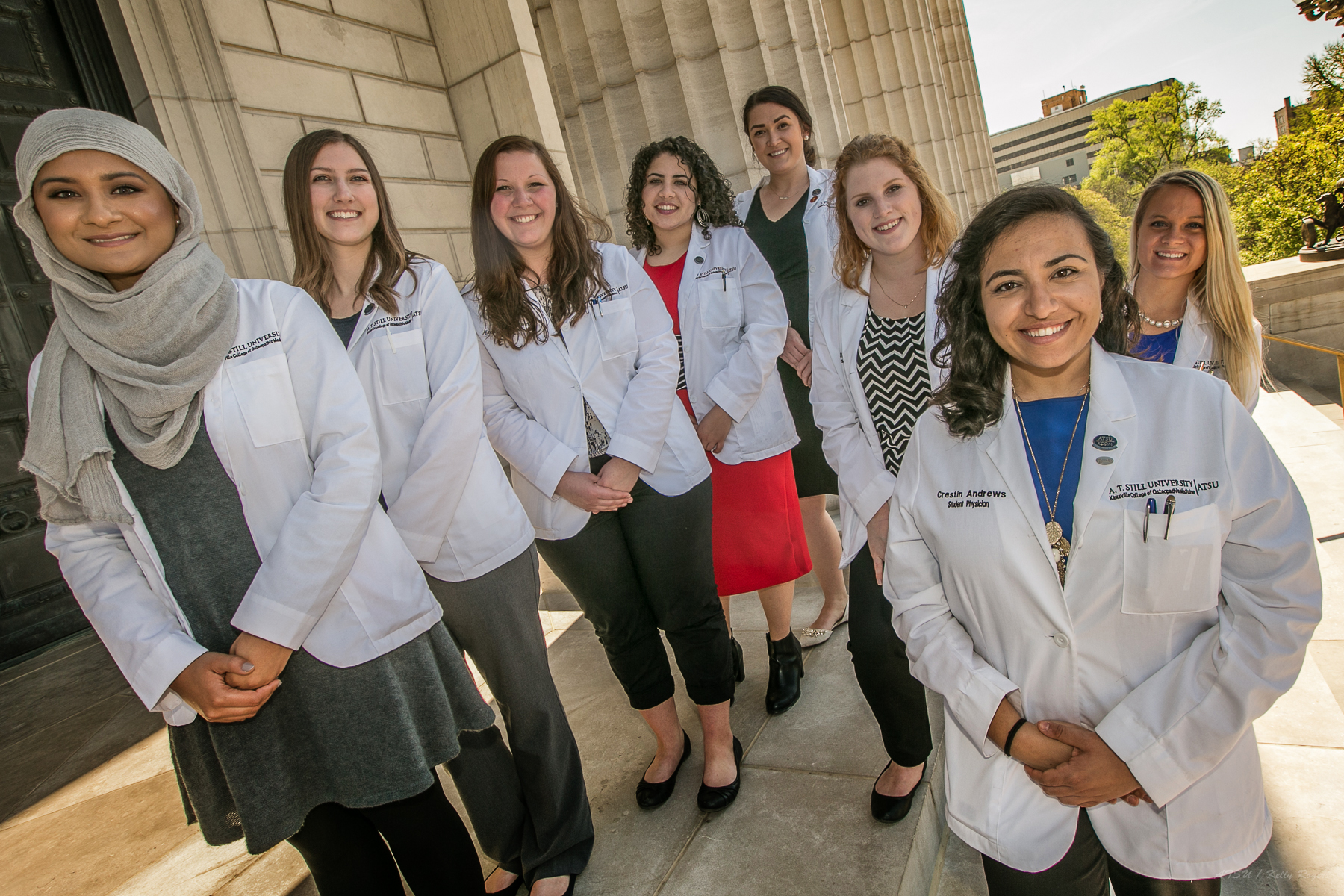Students from ATSU-KCOM participate in Missouri Osteopathic Medicine Awareness Day at the state Capitol in Jefferson City.