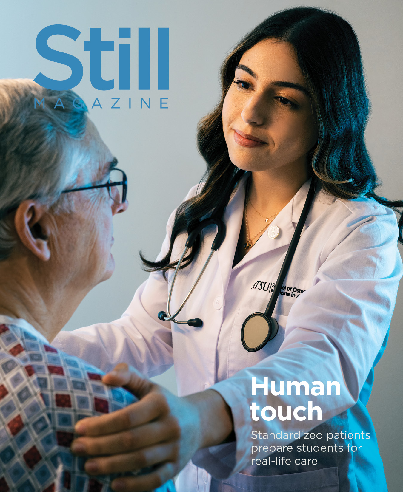 Still Magazine cover image of student caring for patient