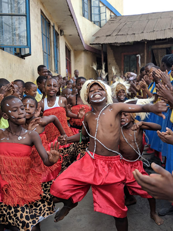 Children in Uganda dancing