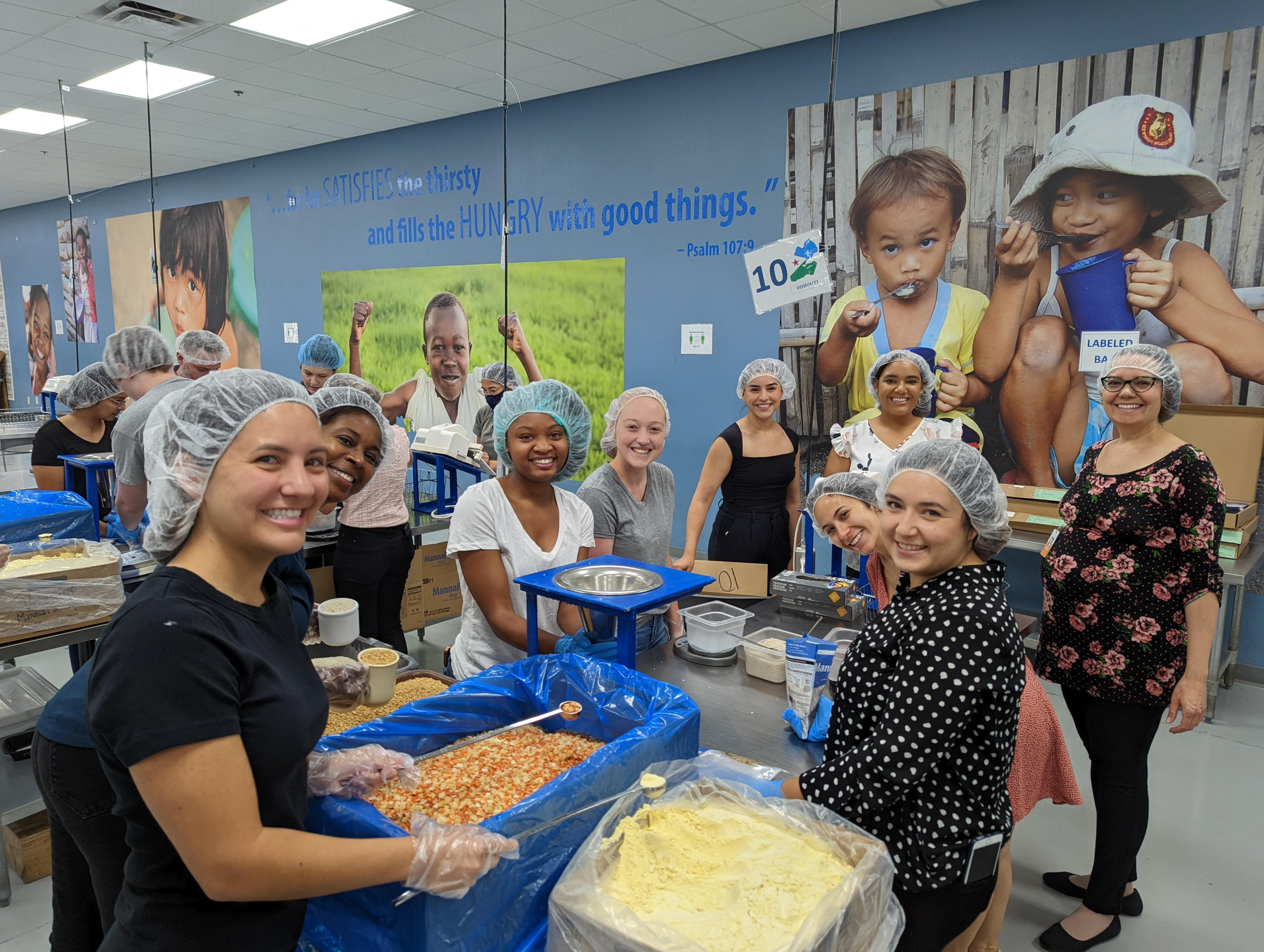 ATSU-ASHS students pack meals for Feed My Starving Children.
